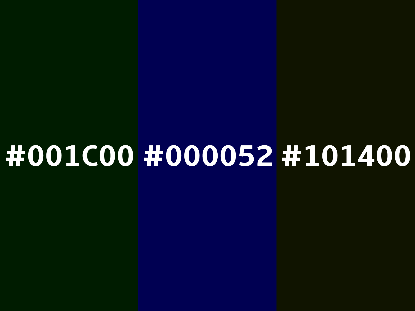 Converting Colors Hex 000052