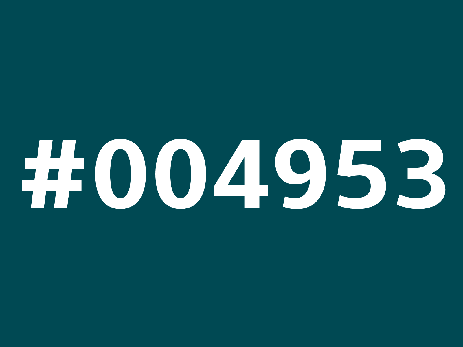 Midnight green (eagle green) / #004953 Hex Color Code, RGB and Paints