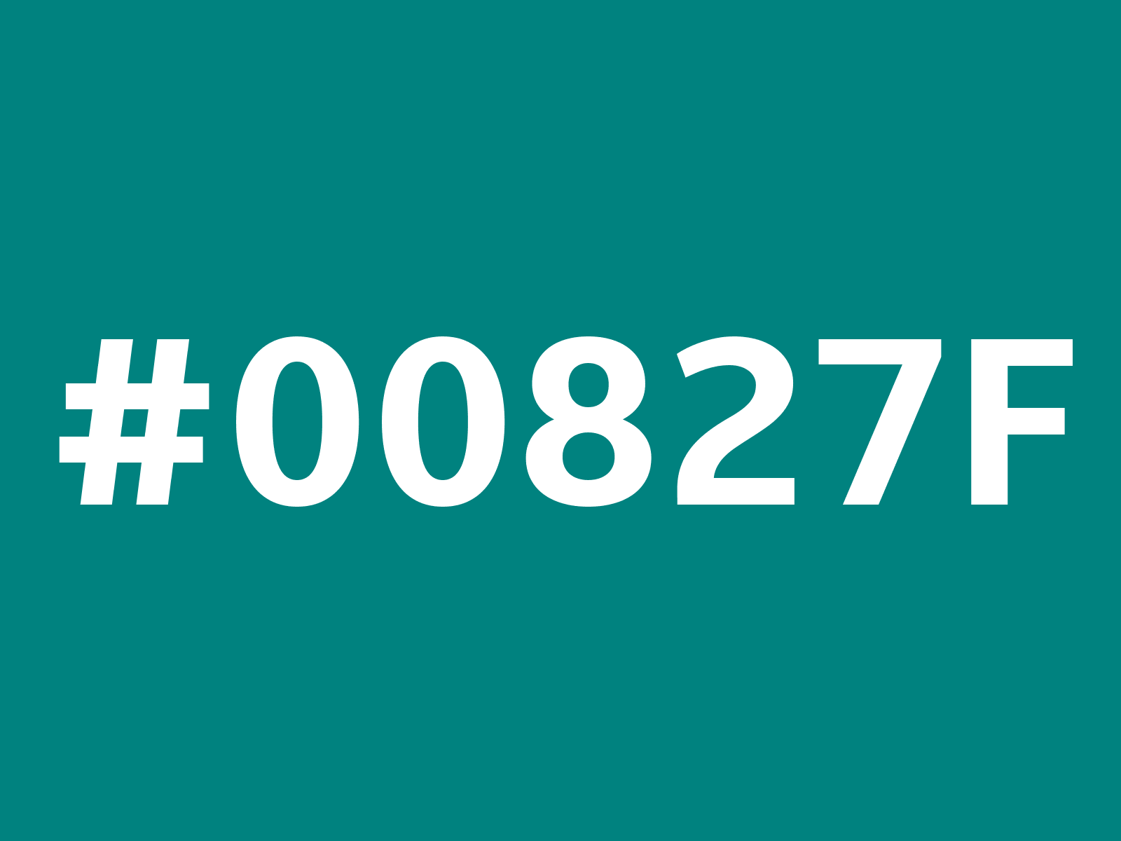 Teal green color (Hex 00827F)