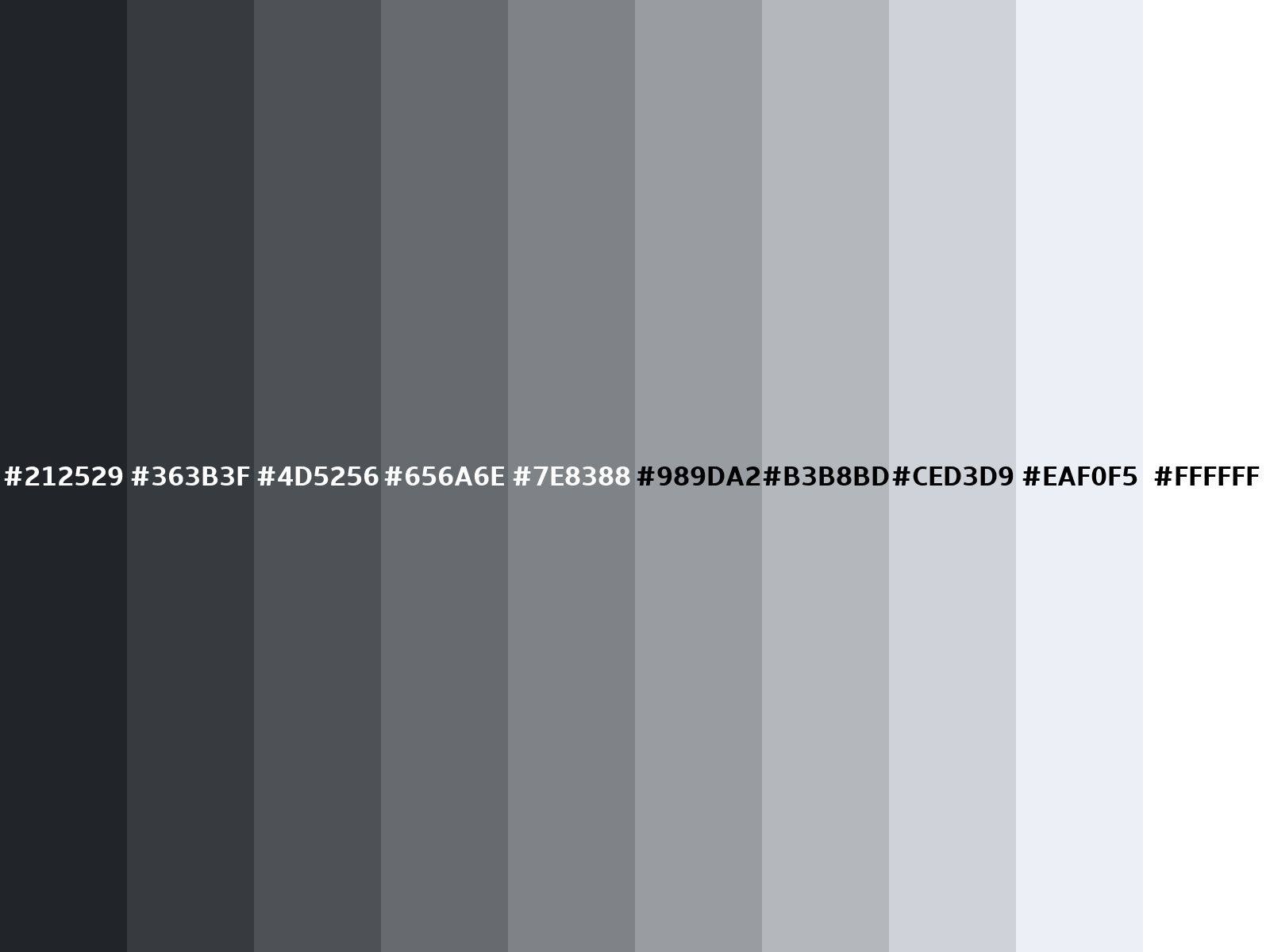Converting Colors - RGB - 33, 37, 41