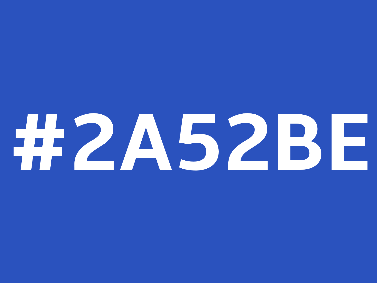 Shades of Cerulean Blue color #2A52BE hex - ColorsWall