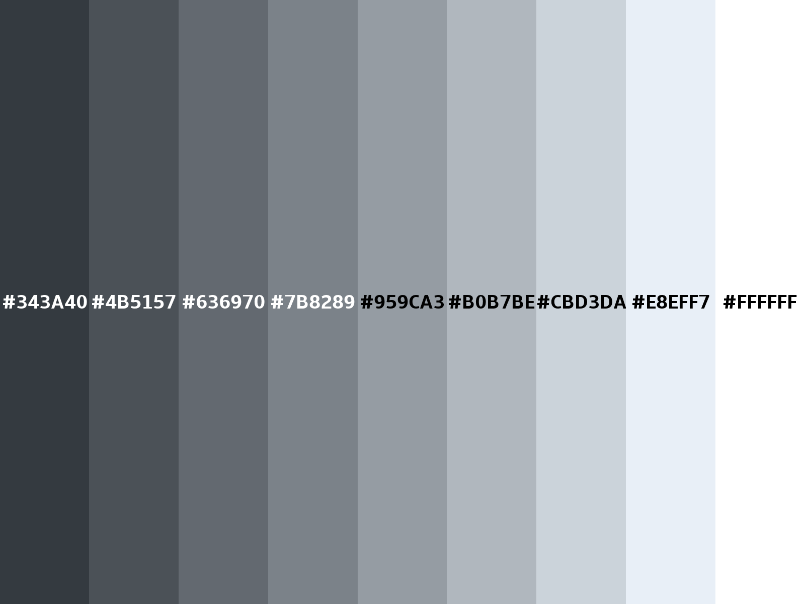 Converting Colors - RGB - 52, 58, 64