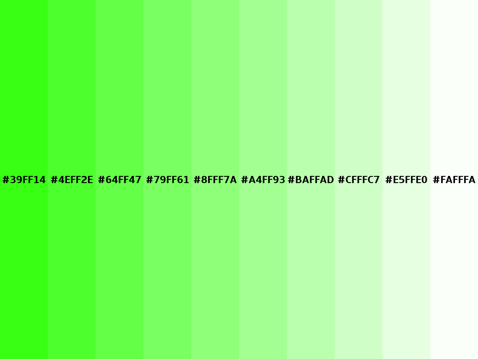 css color codes for neon green