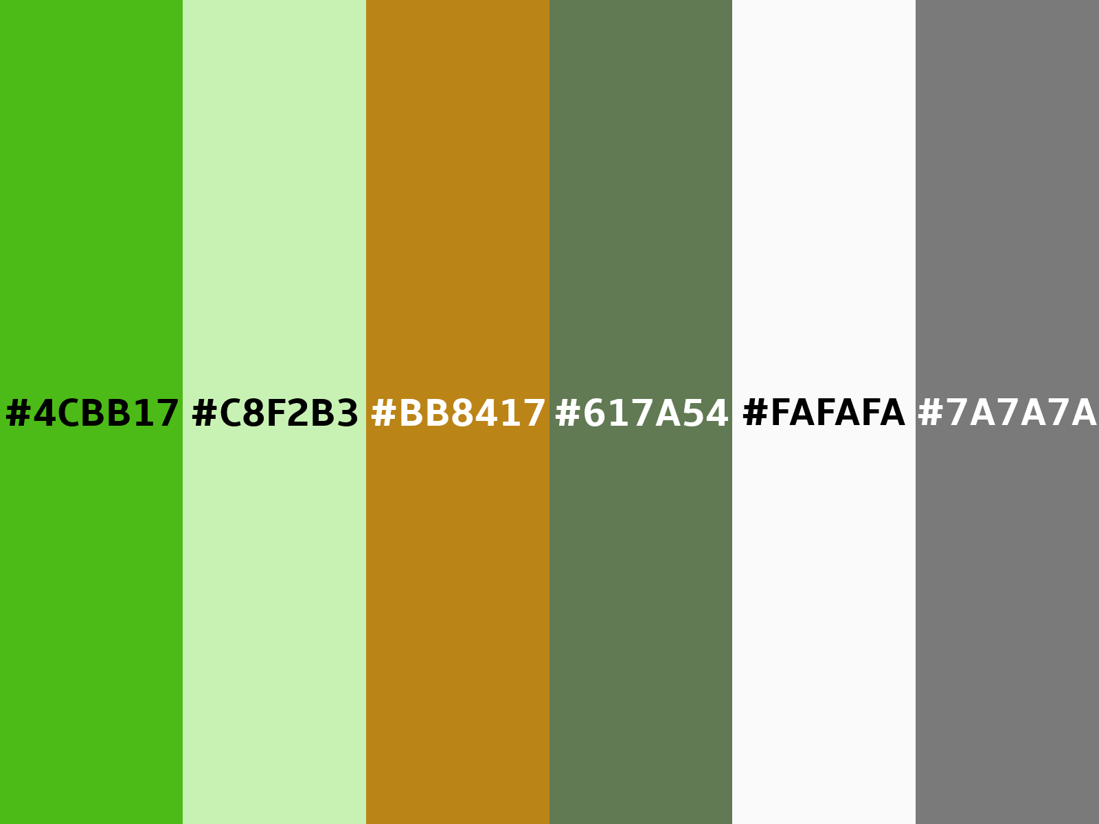 colorswall on X: Shades of Kelly Green color #4CBB17 hex #4cbb17, #44a815,  #3d9612, #358310, #2e700e, #265e0c, #1e4b09, #173807, #0f2505, #081302  #colors #palette   / X