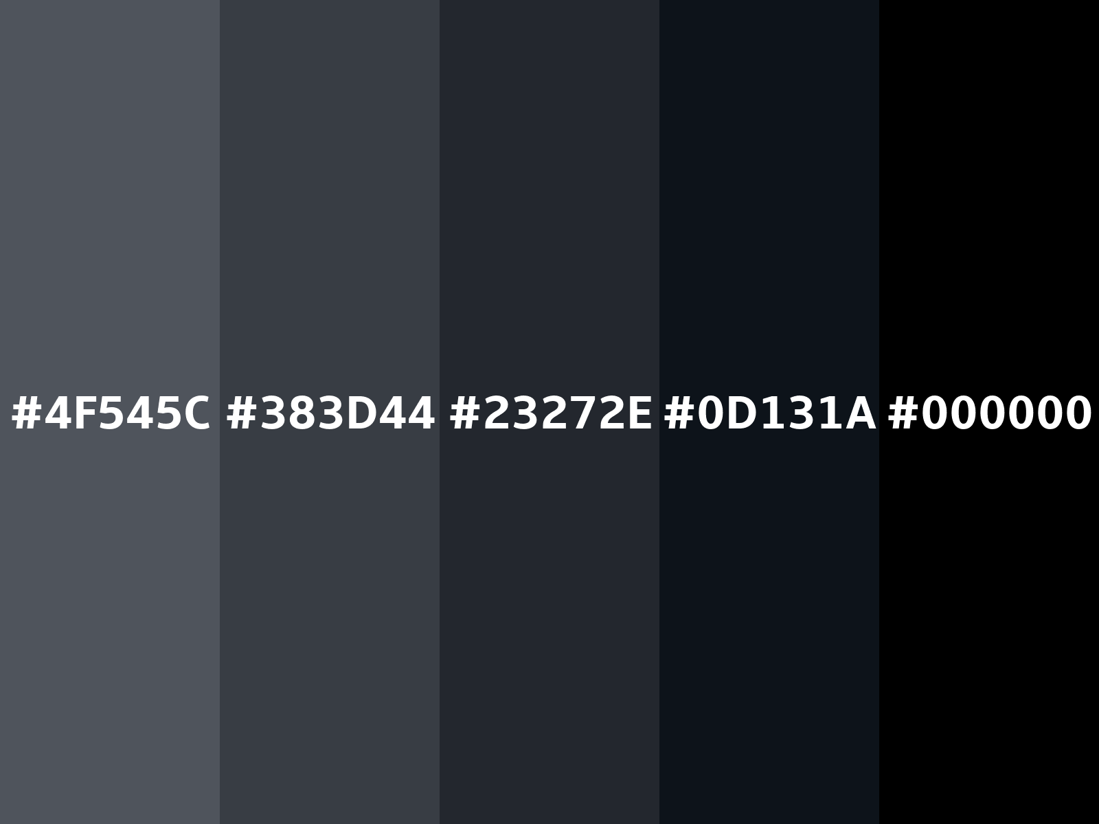 Converting Colors - Hex - 4F545C