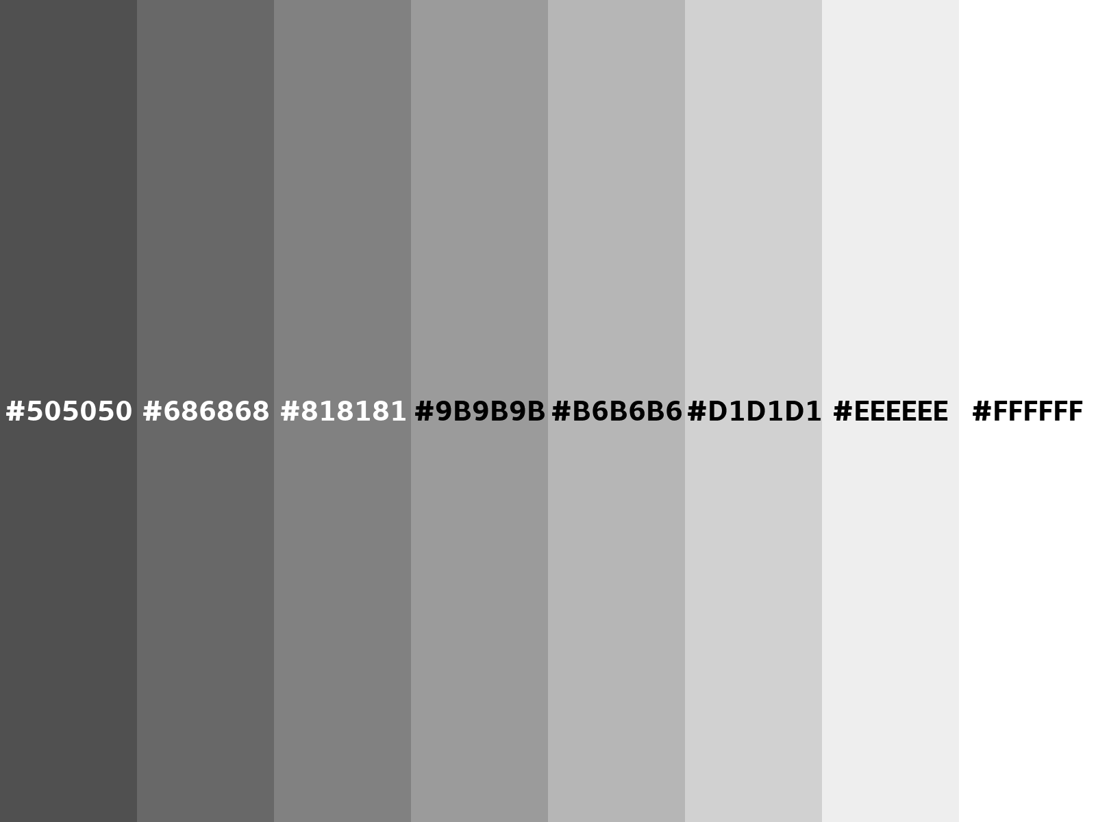 505050 Hex Color, RGB: 80, 80, 80