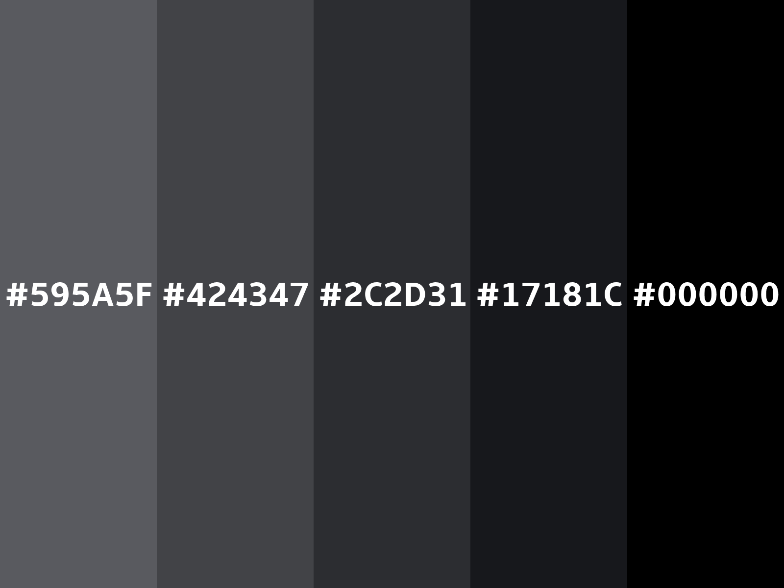 Converting Colors - Hex - 595A5F