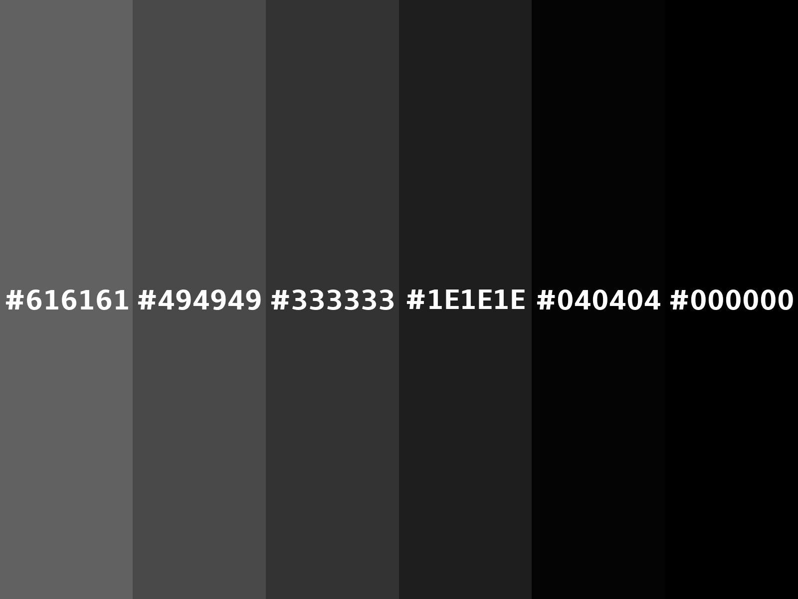 Converting Colors - Hex - 616161