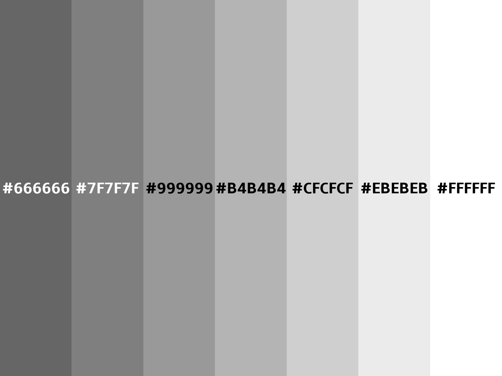 Converting Colors - RGB - 102, 102, 102