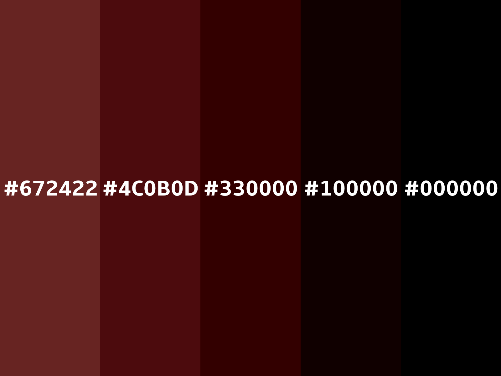 Red bean color (azuki-iro) color (Hex 672422)