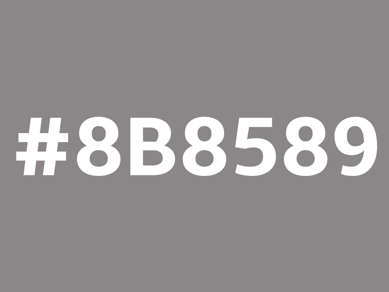 Taupe gray color (Hex 8B8589)