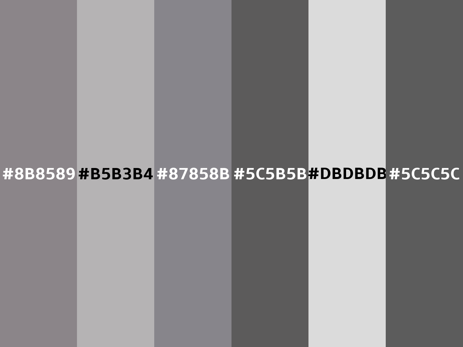 colorswall on X: Tints of Taupe Grey color #8B8589 hex #8b8589