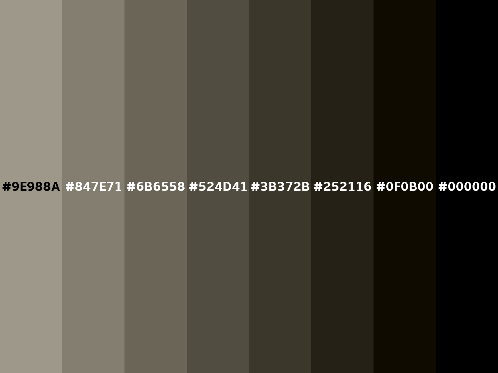 RGB 158, 152, 138 color