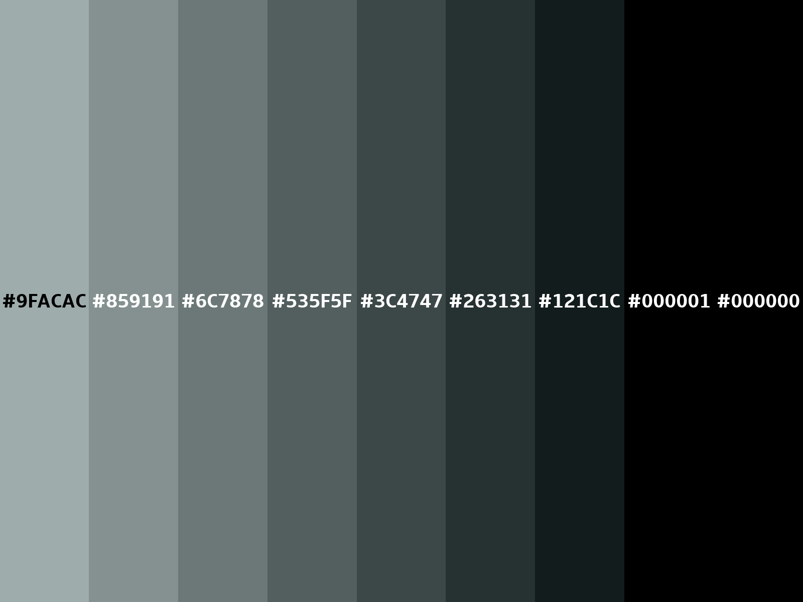 Converting Colors - RGB - 159, 172, 172