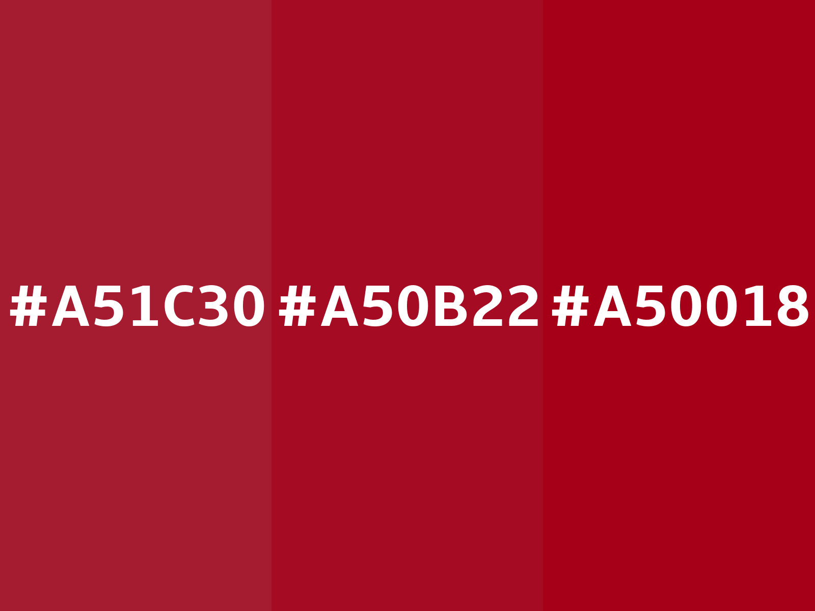Hex - A51C30 - Converting Colors
