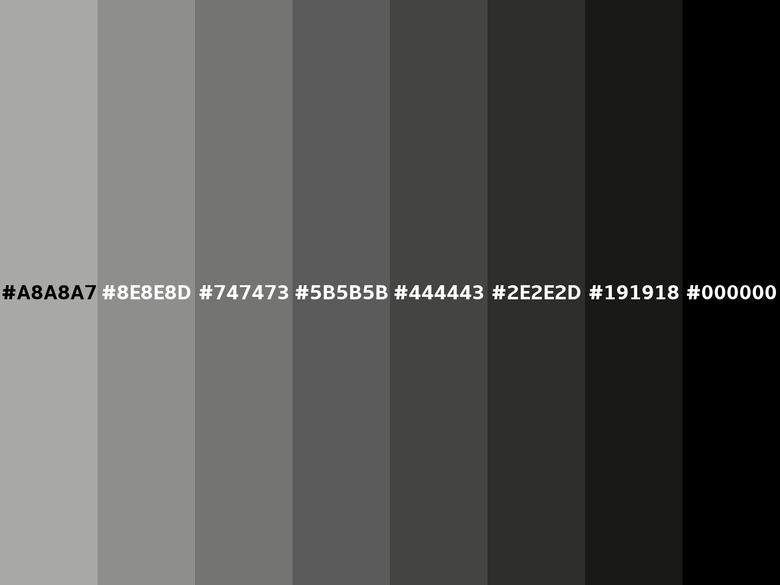 Converting Colors - RGB - 168, 168, 167