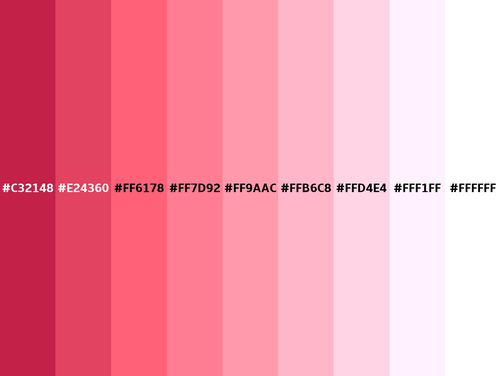 Red To Pink Gradient Color Scheme » Monochromatic »