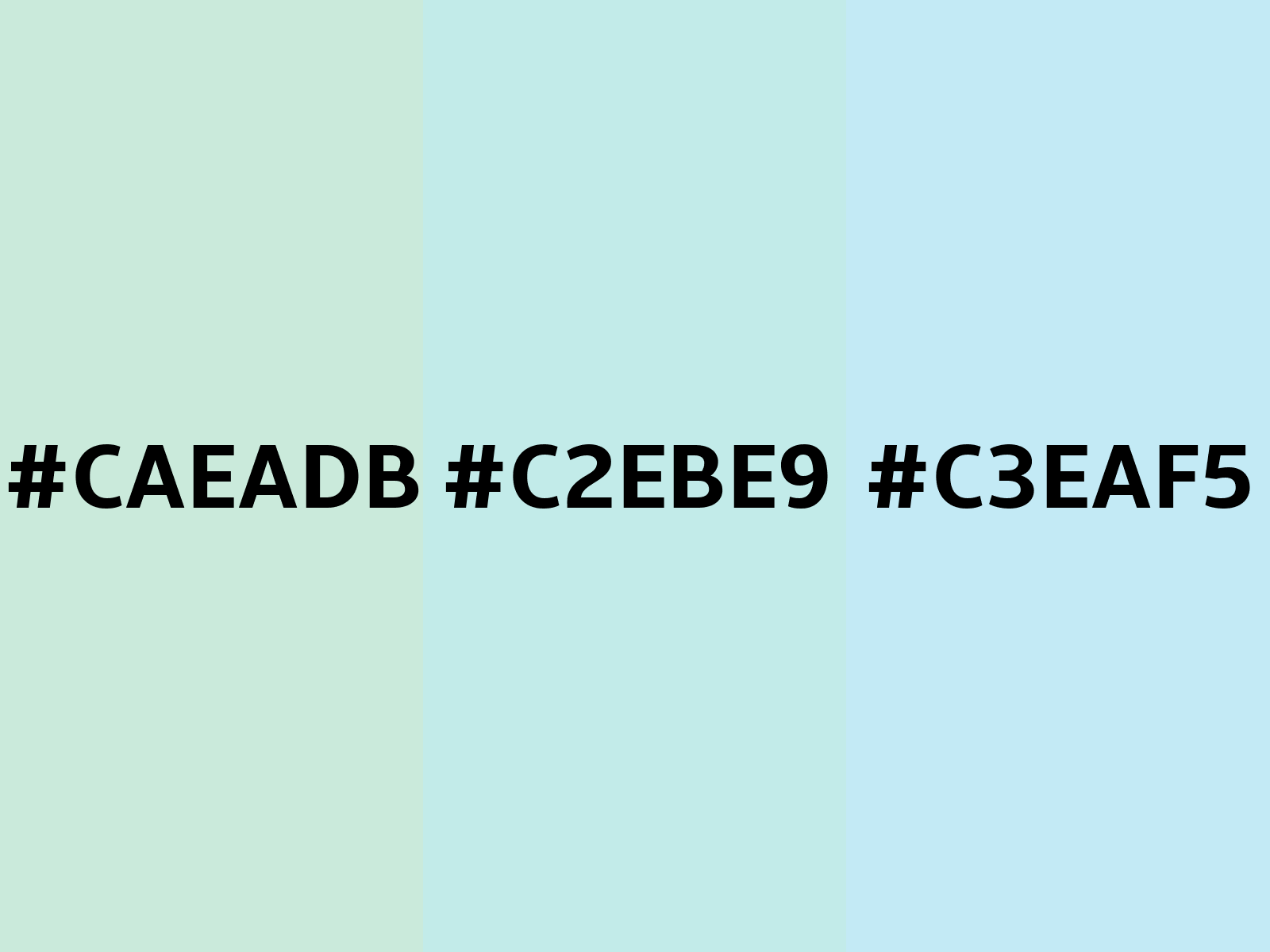 C2EBED Hex Color, RGB: 194, 235, 237