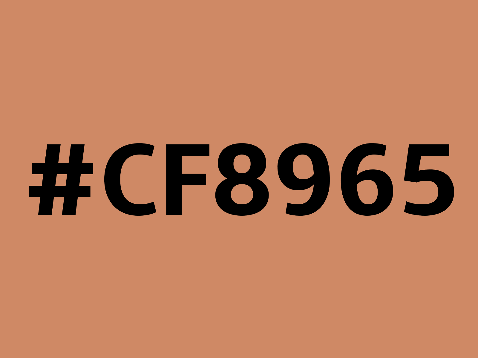 Converting Colors - Hex CF8965