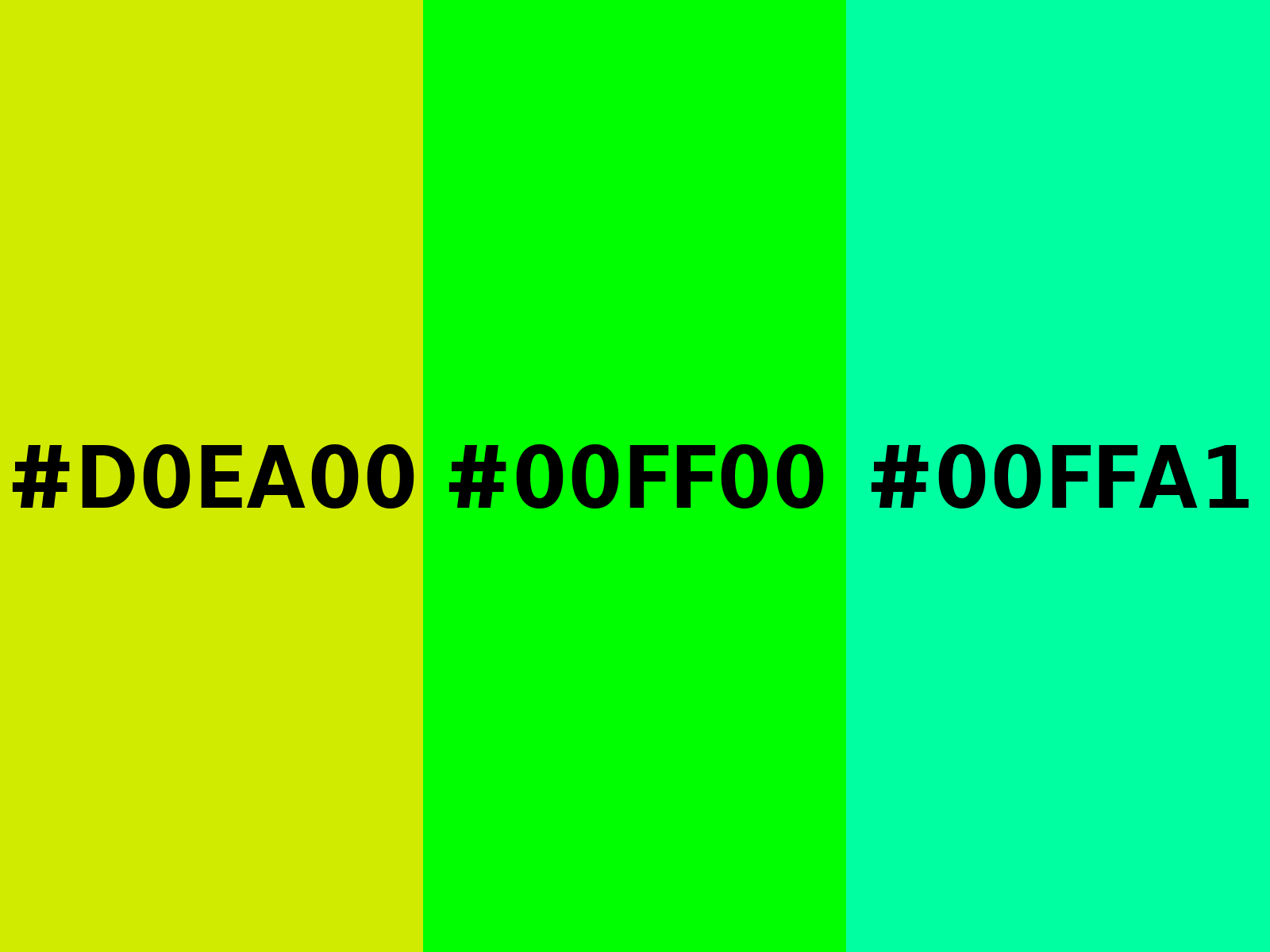 What color is #00ff00 text?