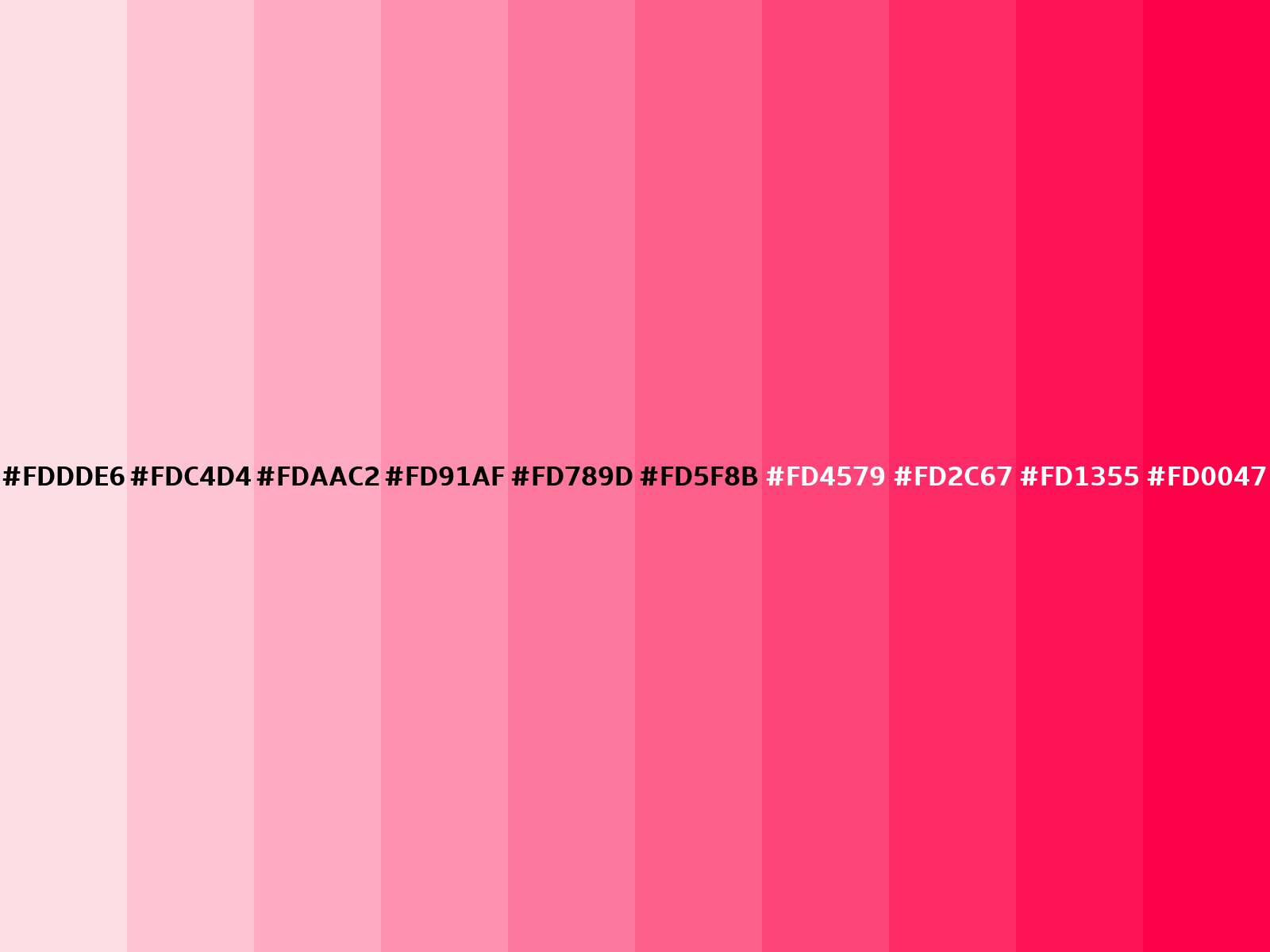 Shades of Pink Color Palettes — CSS Gradient