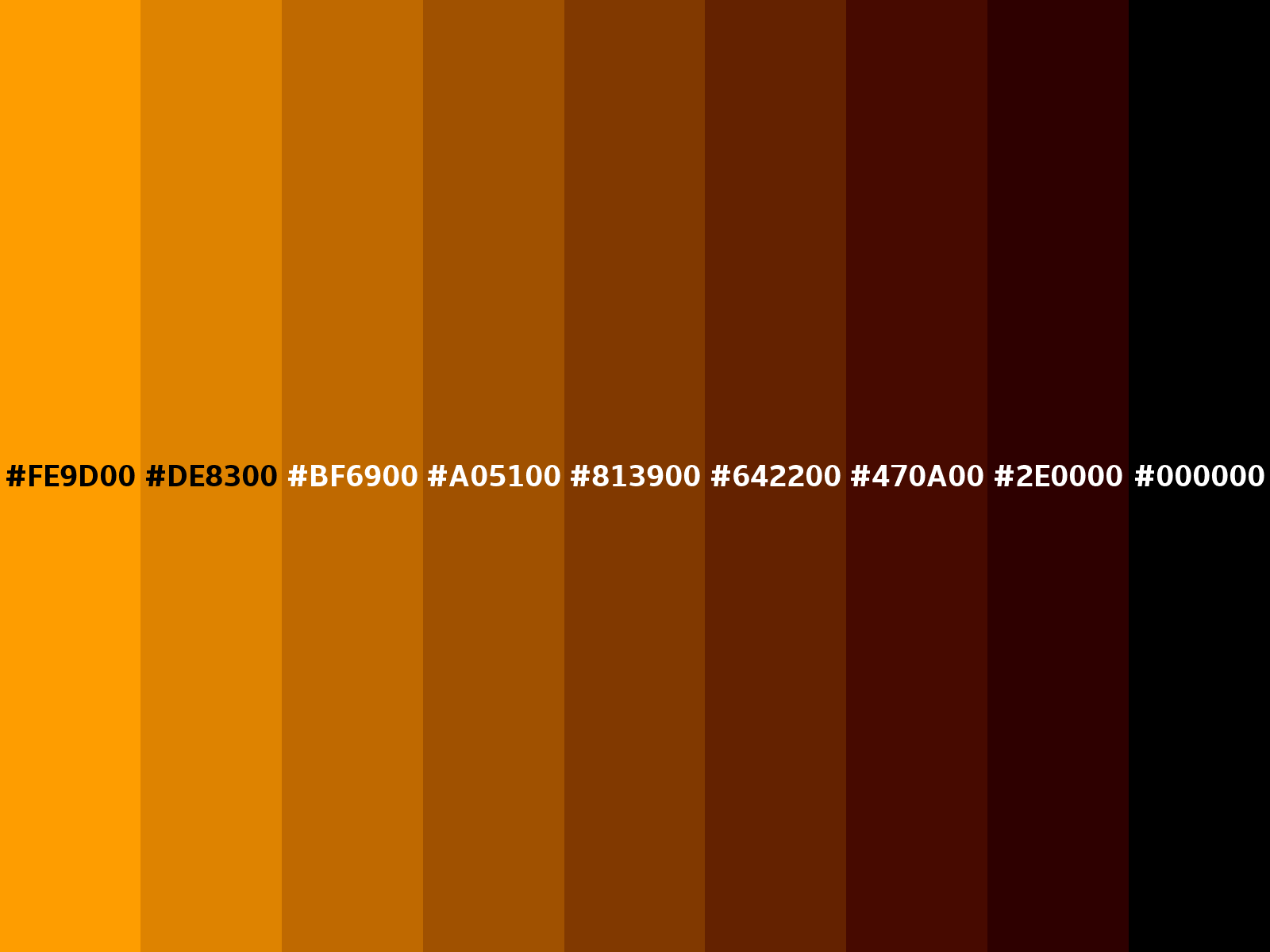 Converting Colors - RGB - 254, 157, 0
