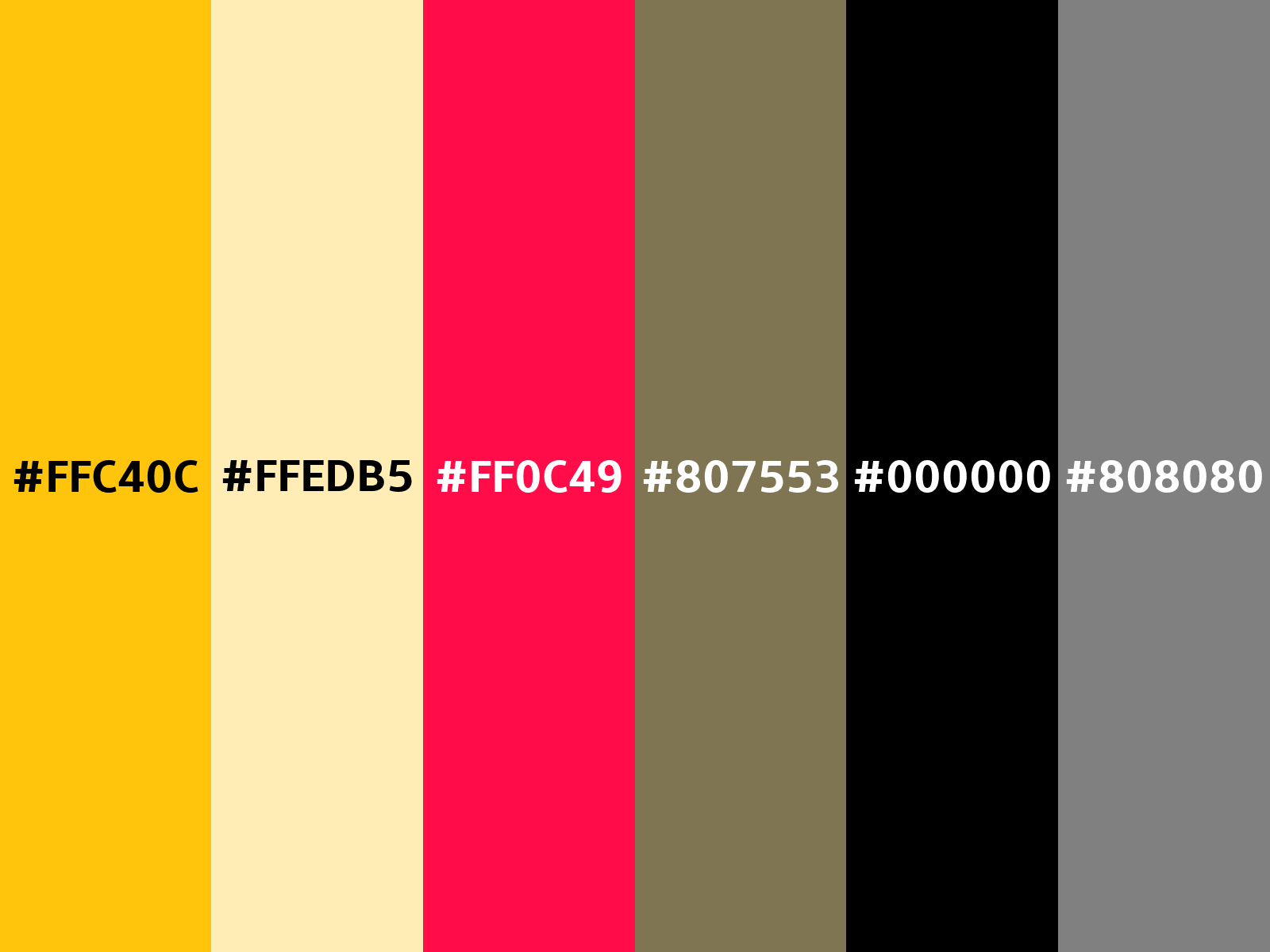 ffc40c - Supernova - RGB 255, 196, 12 Color Informations