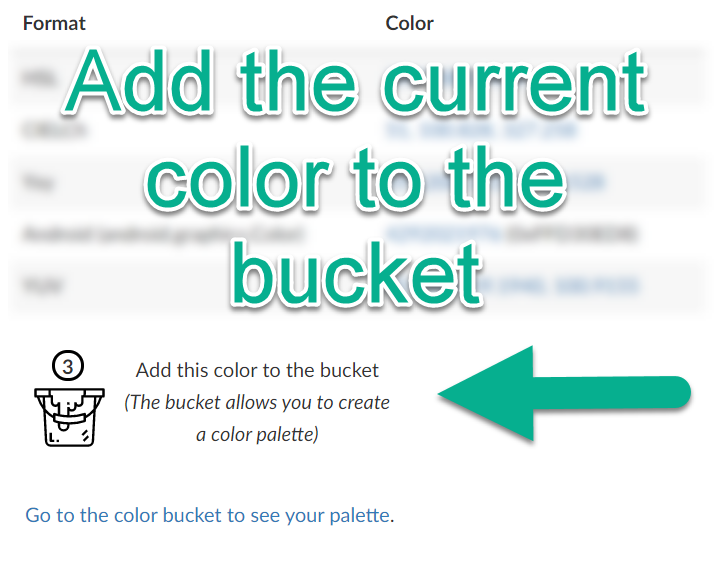 Color Bucket on Main Page